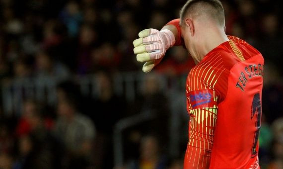 Ter Stegen no ha tenido su mejor día... / EFE