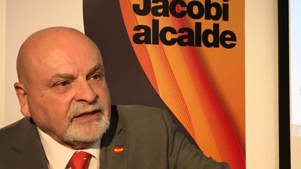 Karl Jacobi durant la seva candidatura a alcalde el 2018