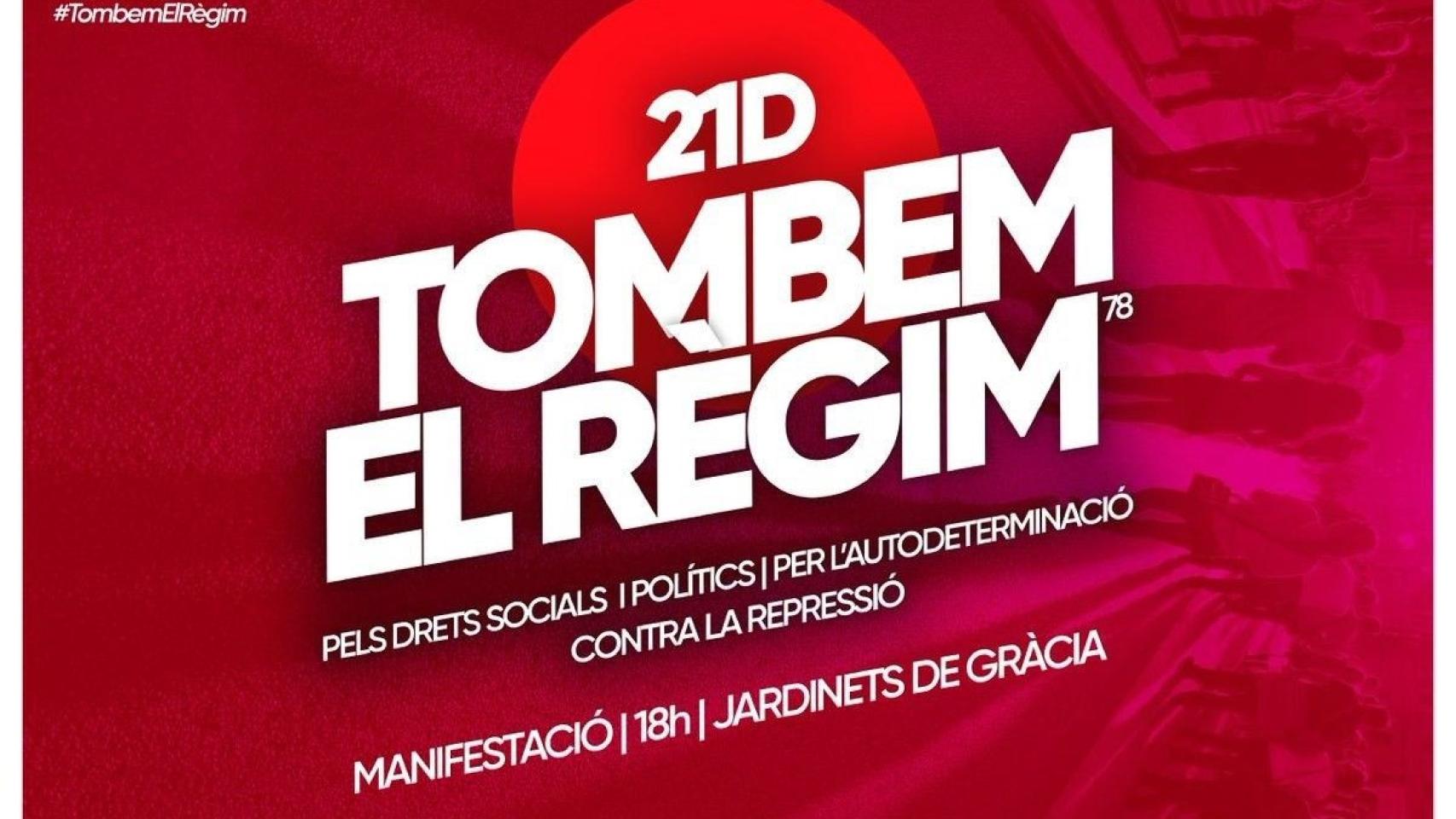 Convocatoria de la CUP para el 21D en Barcelona