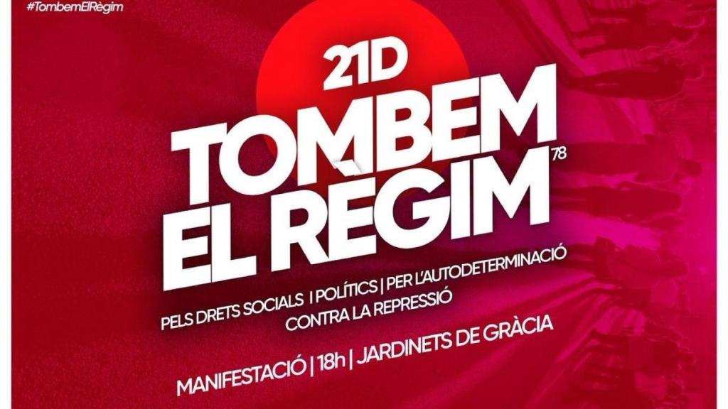 Convocatoria de la CUP para el 21D en Barcelona