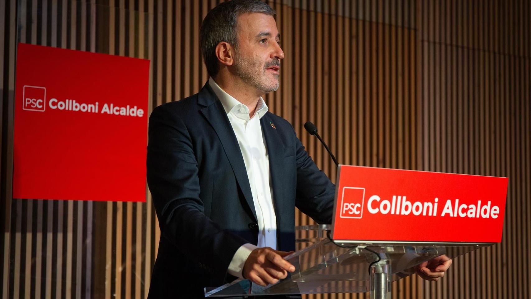 El alcaldable Jaume Collboni durante el acto de campaña de Barcelona / EUROPA PRESS