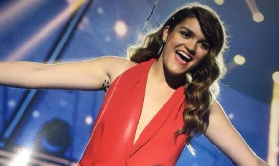 Amaia Romero con pintura en las axilas / RTVE 