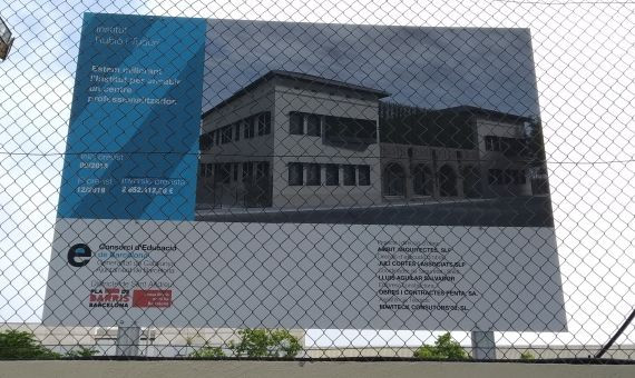 Cartel del proyecto de la escuela de jardinería del Bon Pastor / JORDI SUBIRANA 