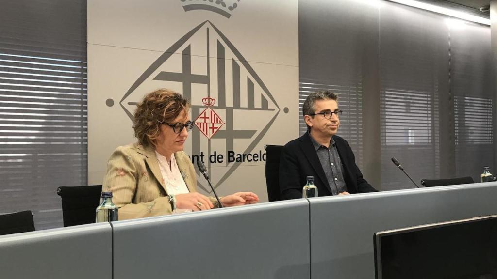 Los regidores Montserrat Ballarín y Jordi Martí durante la presentación del presupuesto / EUROPA PRES