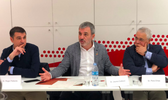 Roger Pallarols junto a Jaume Collboni en una imagen de archivo 