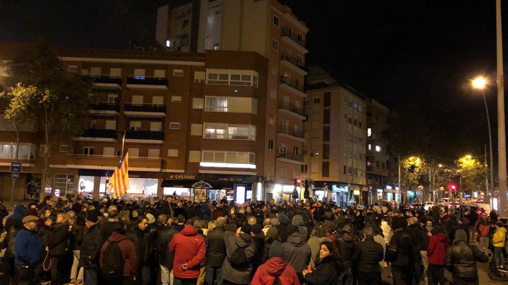 Una imagen de archivo de los CDR cortando el tráfico en la avenida Meridiana / TWITTER