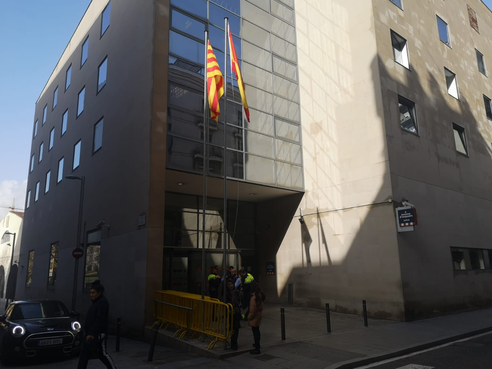 Comisaría de los Mossos d'Esquadra de Ciutat Vella, en el Raval, este jueves / G.A