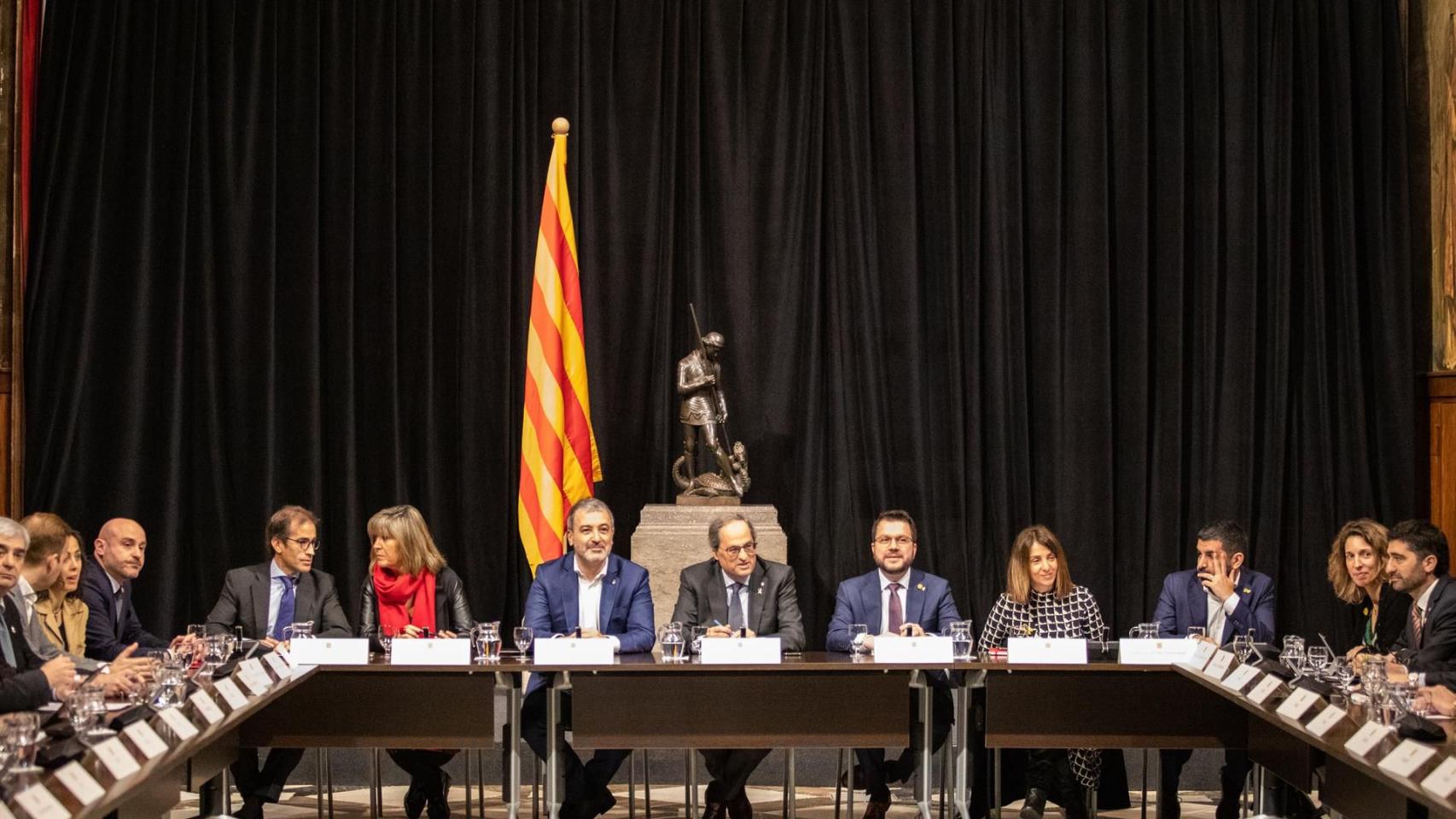 Reunión entre el Govern de la Generalitat y las empresas y administraciones relacionadas con el Mobile World Congress tras su cancelación / EP