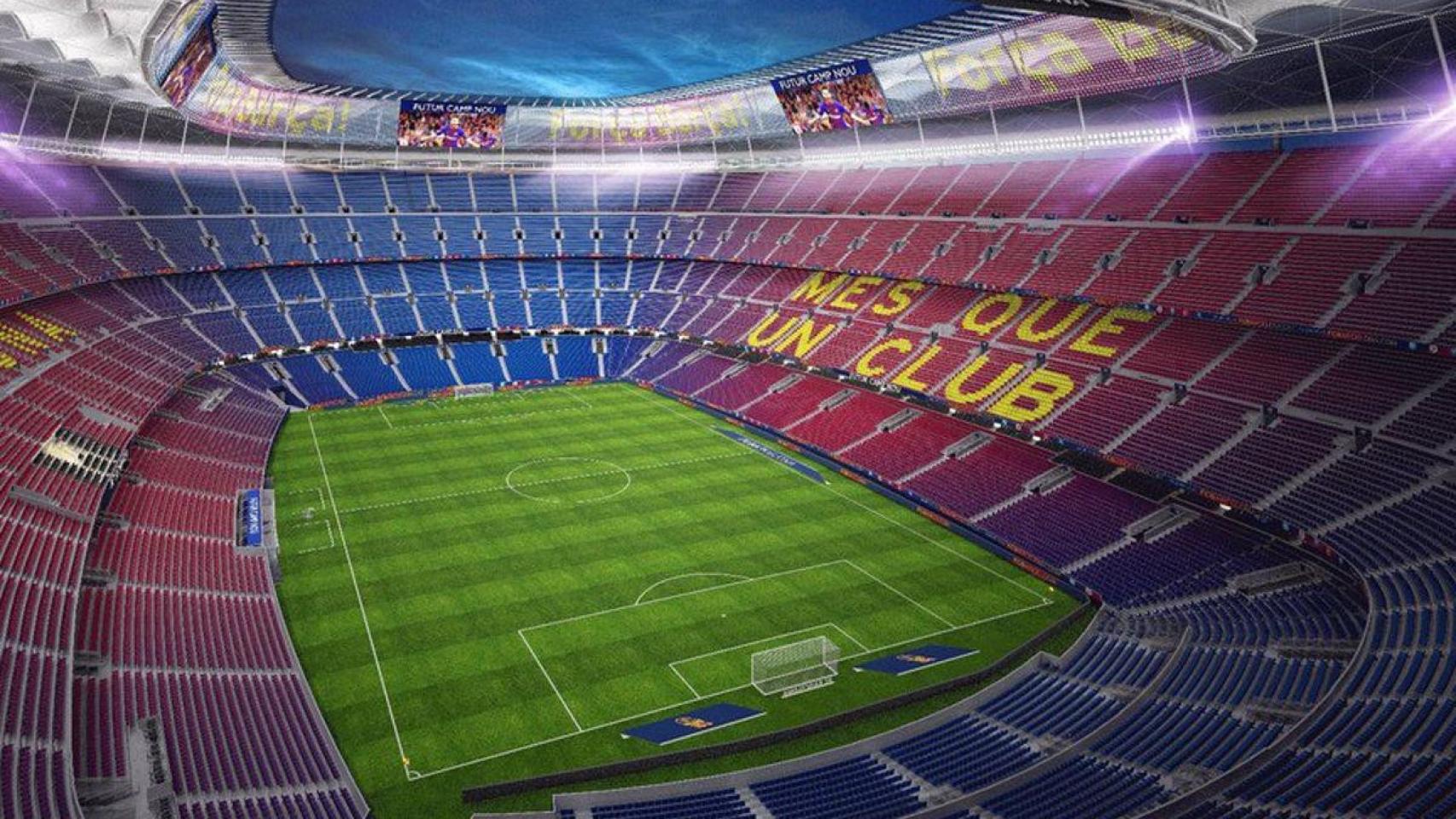 Panorámica del interior del Camp Nou