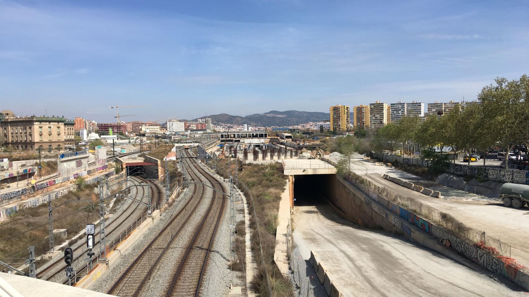 Fotografía de las obras del AVE en La Sagrera en 2019 / AF