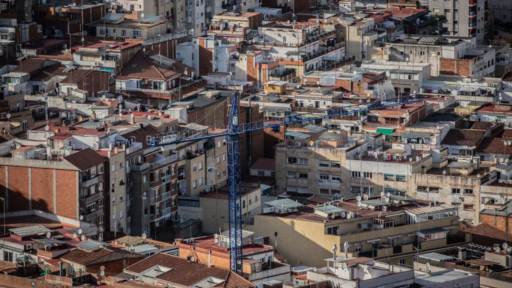 Imagen panorámica de viviendas en Barcelona