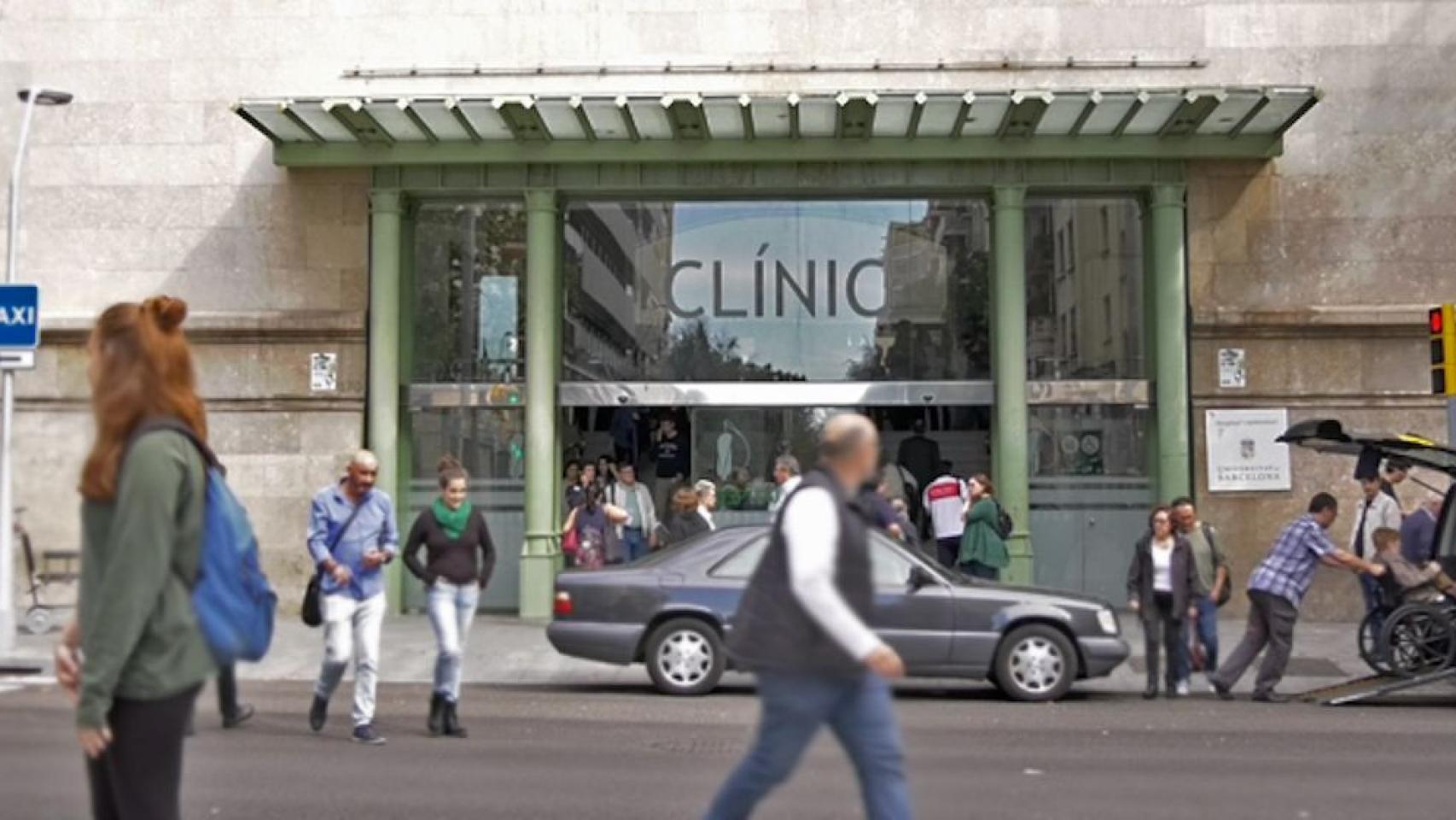 Acceso al Hospital Clínic, en Barcelona / BARNACLÍNIC