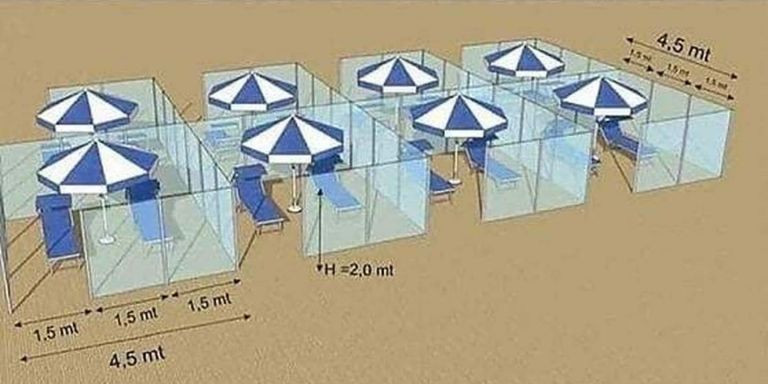 'Render' de las mamparas de metacrilato para las playas / NUOVA NEON GROUP 2