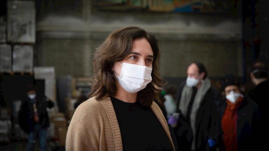 Ada Colau, con mascarilla, durante la crisis del coronavirus / EUROPA PRESS