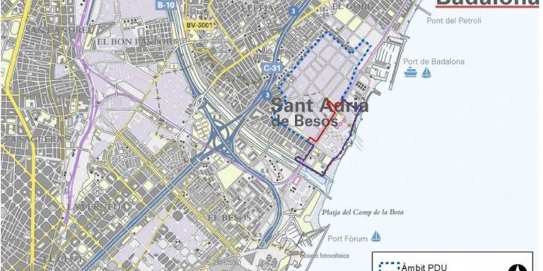 El ámbito territorial del PDU de Les Tres Xemeneies / PDU