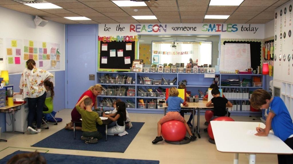 Imagen de archivo de un aula del Benjamin Franklin International School (Barcelona)