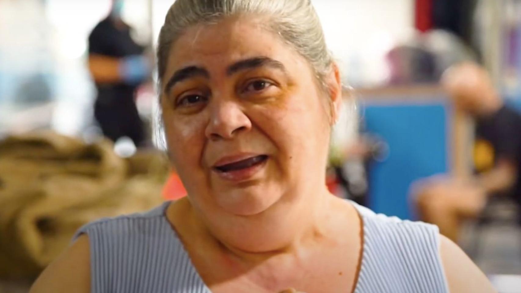 Tere, en un momento del vídeo registrado en el centro / TWITTER