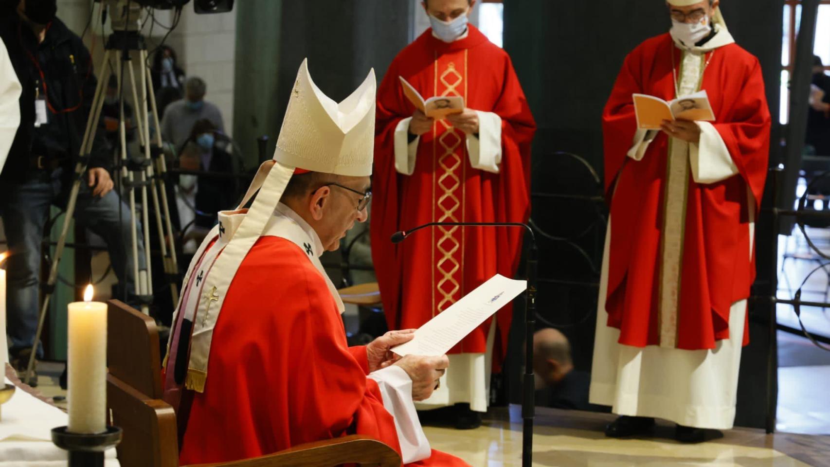 El cardenal Omella, en un momento de la misa / TWITTER @esglesiabcn