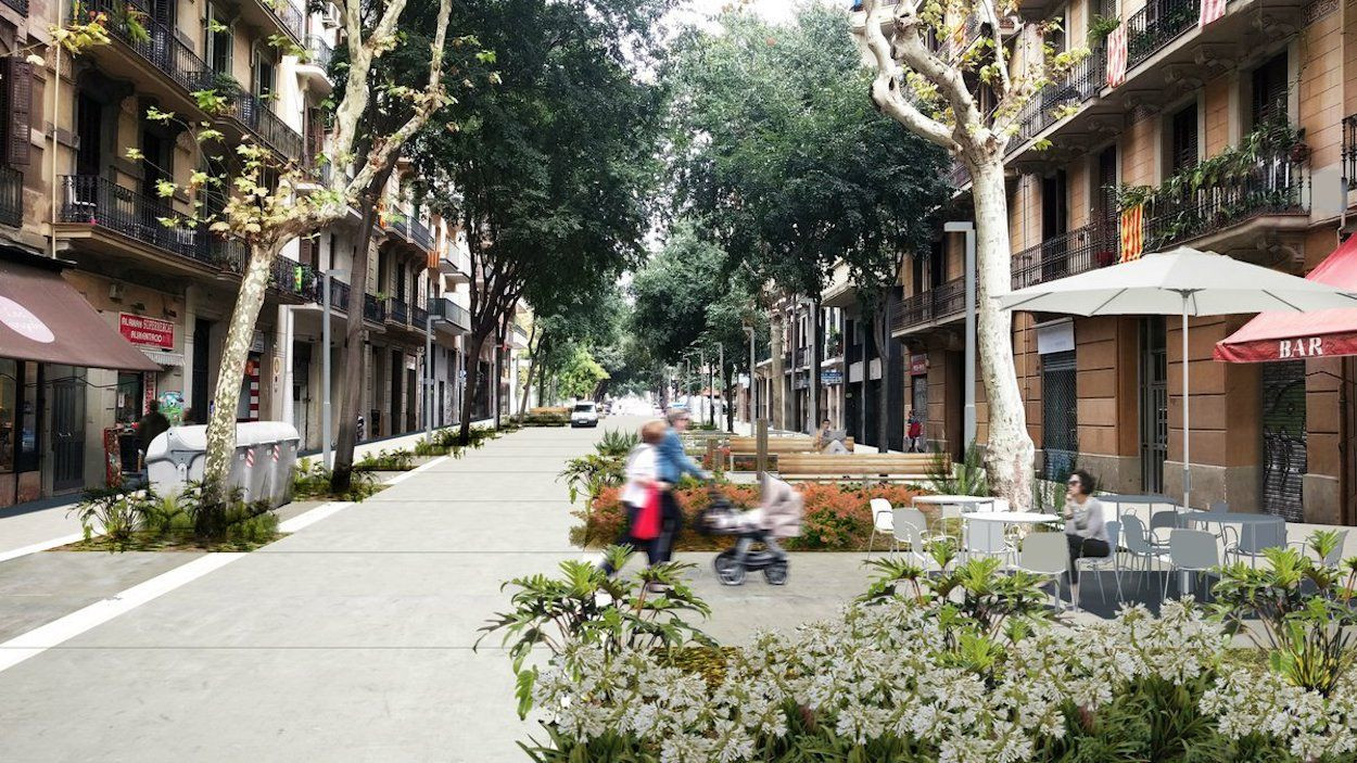 Simulación de las nuevas superillas del Eixample / AJUNTAMENT DE BARCELONA