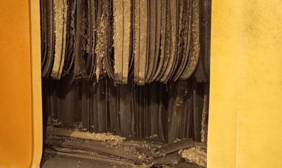 Estado de las gomas de la galería de tiro de la Urbana / M.A