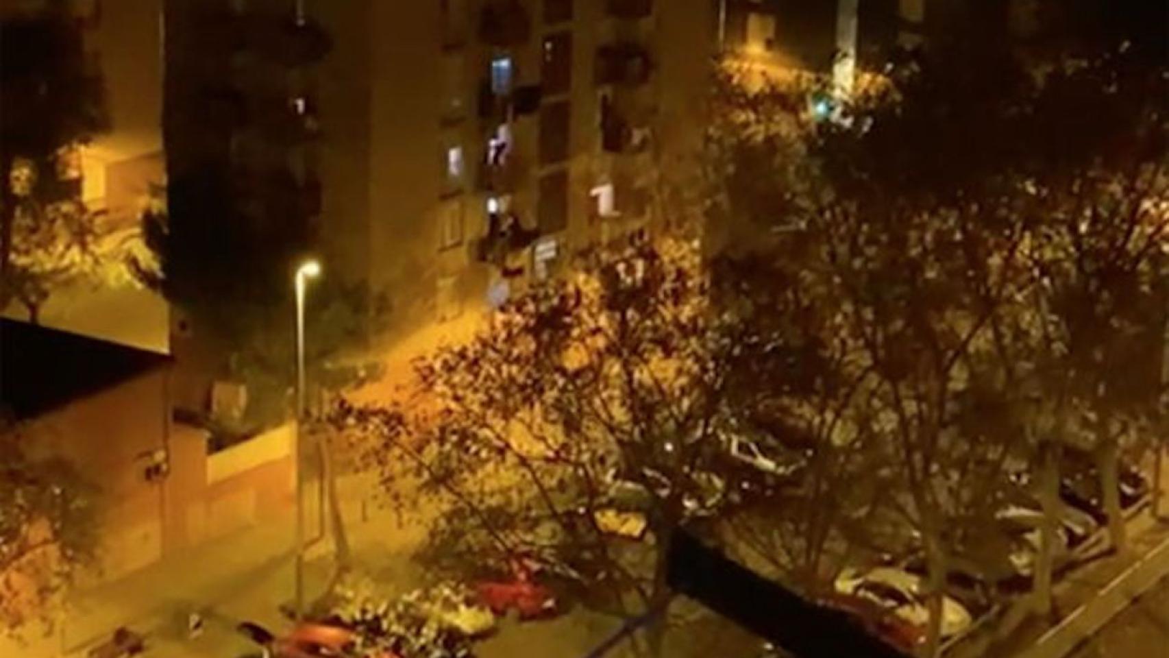 Espacio donde ha tenido lugar el tiroteo de madrugada, entre Barcelona y Sant Adrià / TWITTER