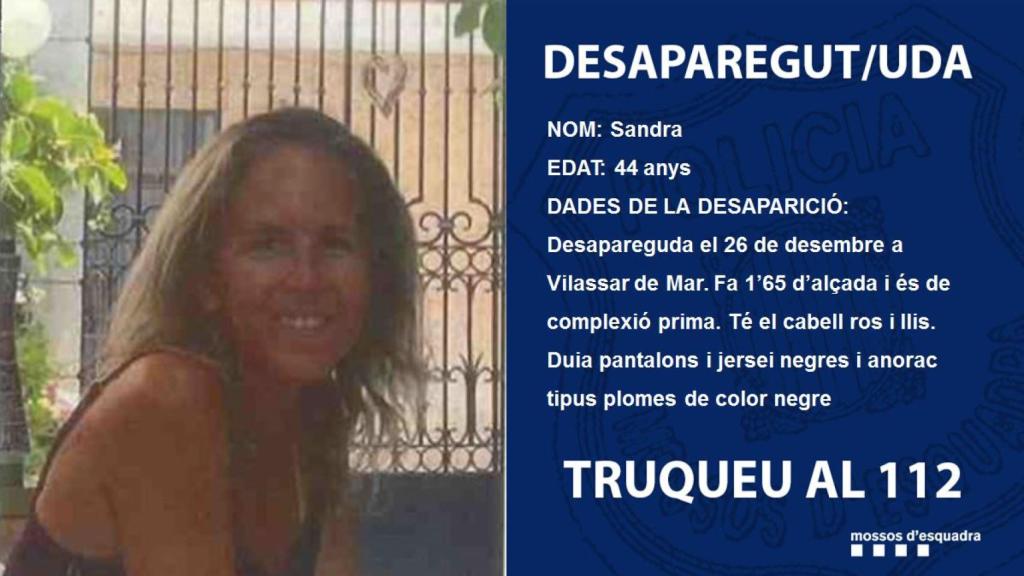 Sandra, la desaparecida en Vilassar de Mar / MOSSOS D'ESQUADRA