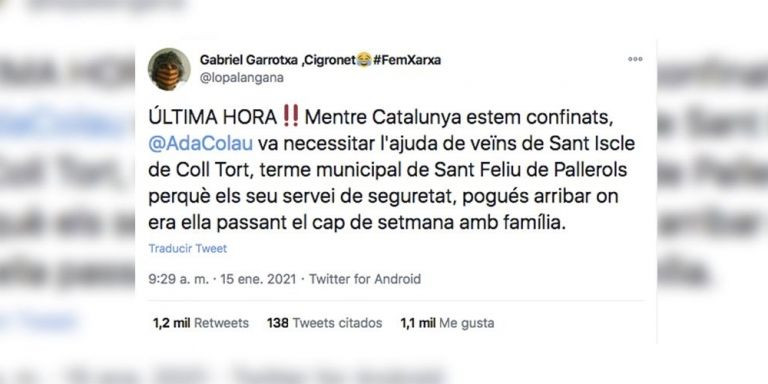 Vecinos de Sant Iscle de Colltort destapan que Ada Colau estuvo en el municipio / REDES SOCIALES