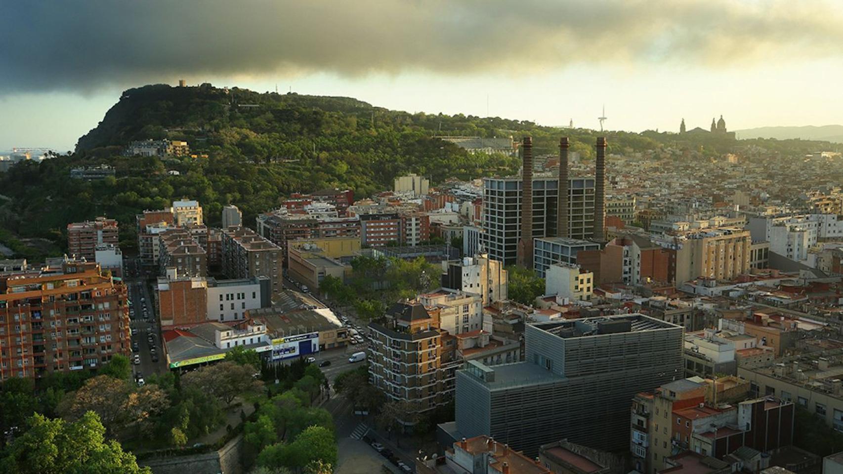 Vista aérea del barrio del Poble-sec / AYUNTAMIENTO DE BARCELONA