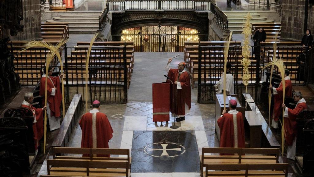 La bendición de la palma durante el Domingo de Ramos de 2020 / CATEDRAL DE BARCELONA
