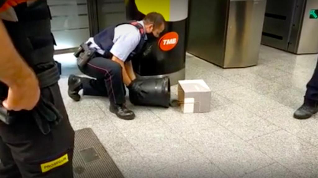 Una serpiente siembra el pánico en el metro de Barcelona / CG