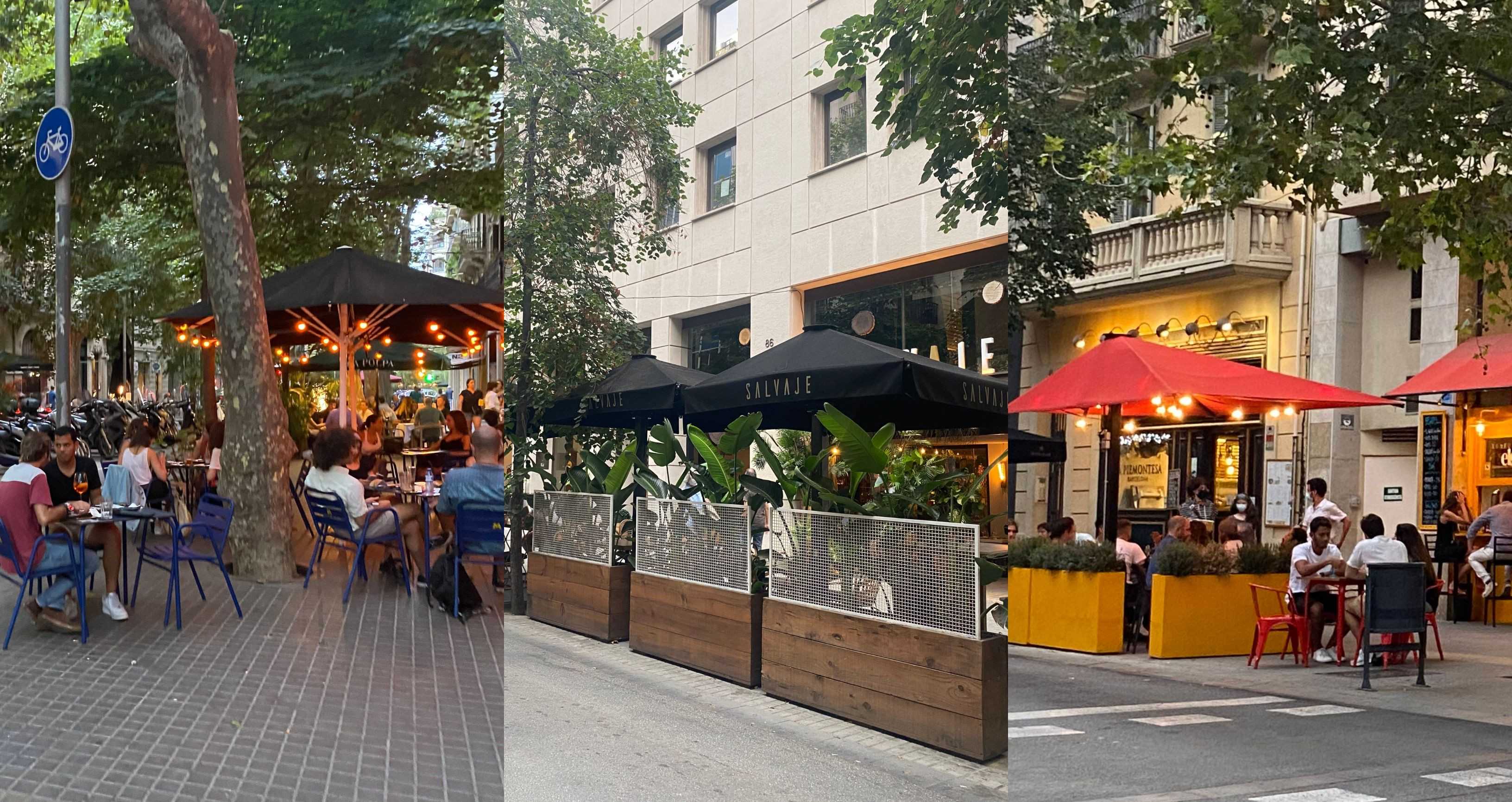 Distintas terrazas de la calle de Enric Granados / METRÓPOLI