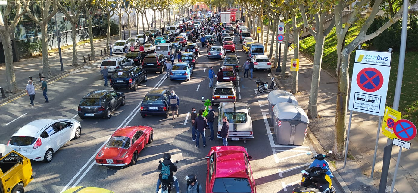 Protesta contra la Zona de Bajas Emisiones (ZBE) en Barcelona / PARC