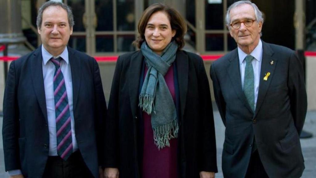Jordi Hereu, Ada Colau y Xavier Trias, en una imagen de archivo / EFE - ENRIC FONTCUBERTA