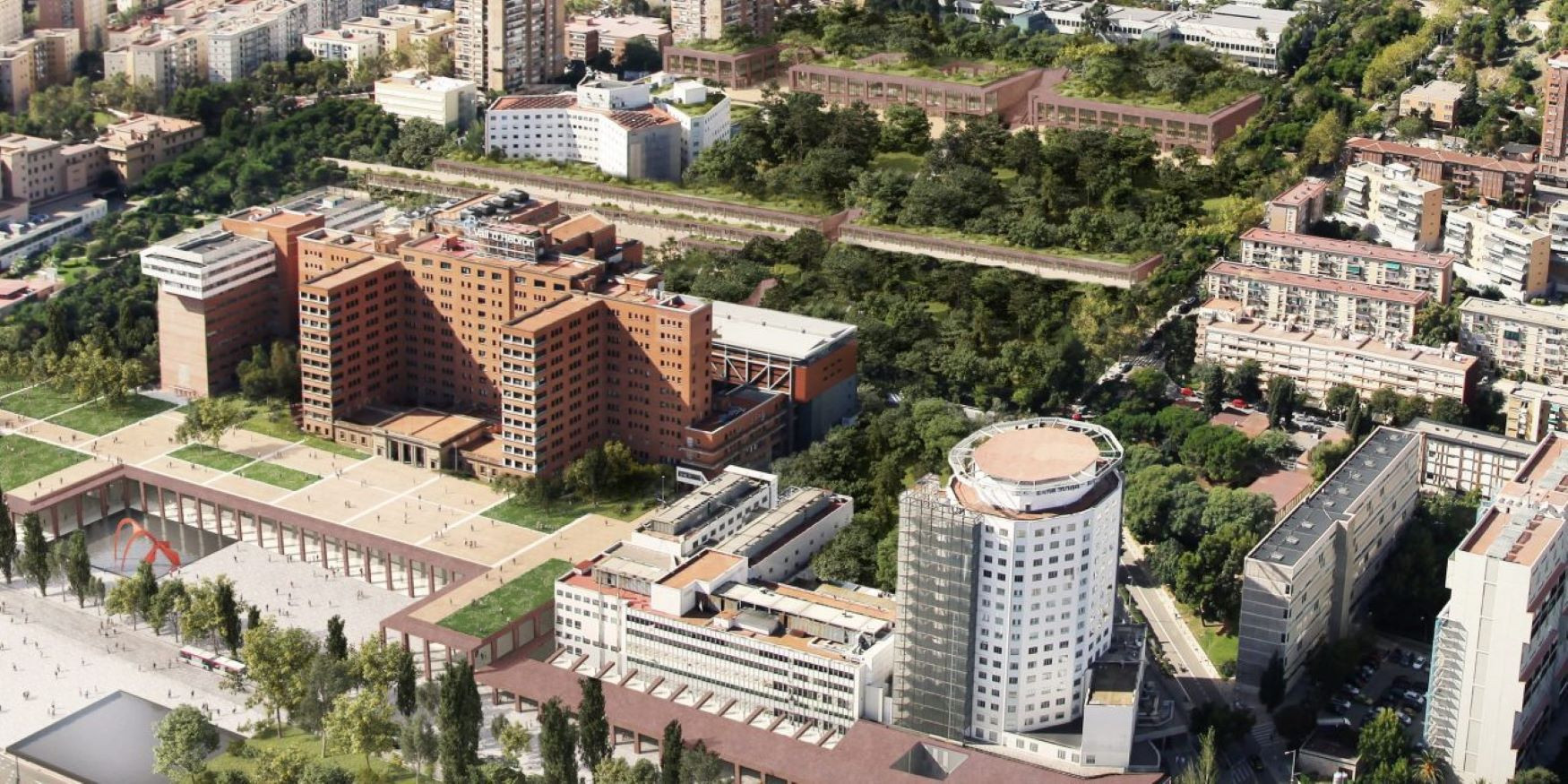 Vista aérea del Hospital Vall d'Hebron de Barcelona