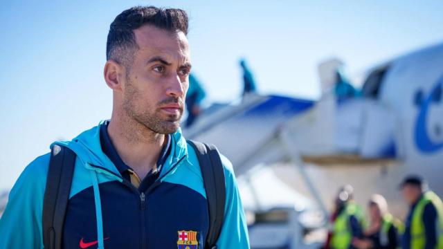Sergio Busquets, en una expedición del Barça