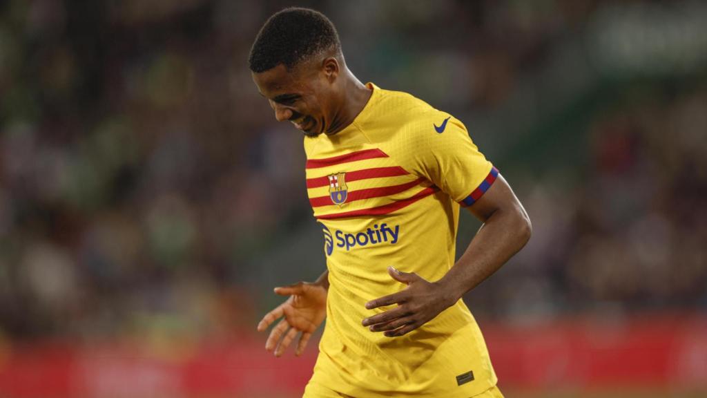 Ansu Fati festeja su gol al Elche