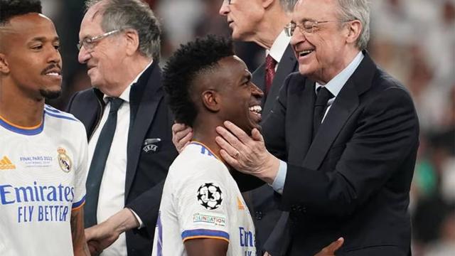 Florentino Pérez y Vinicius Jr, en una imagen de archivo / REDES