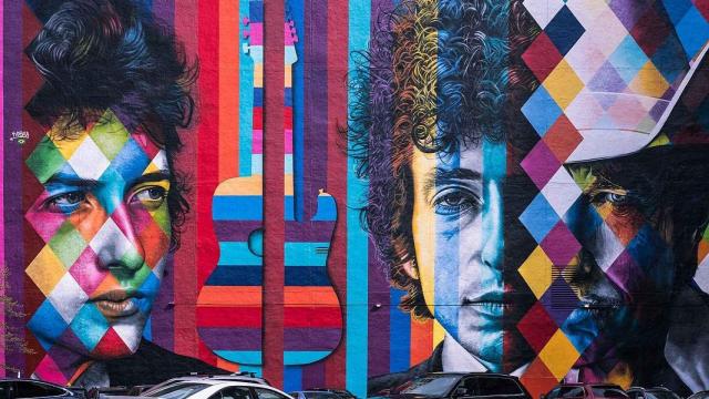 Mural de Bob Dylan en Minneapolis, obra de Eduardo Kobra : SHARON MOLLERUS
