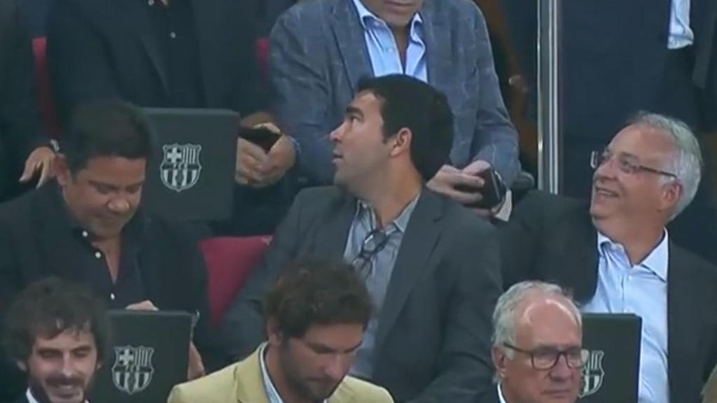 Deco, durante un partido del Barça en el Camp Nou