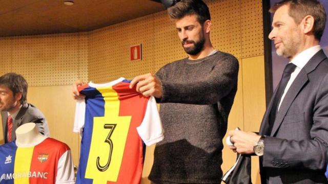 Gerard Piqué, durante un acto del FC Andorra / REDES