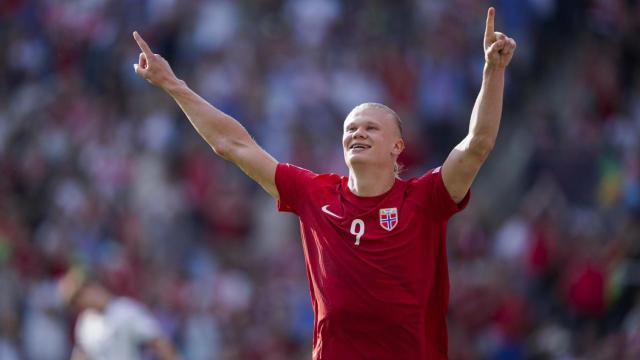 Erling Haaland, celebrando un gol con la selección de Noruega / EFE