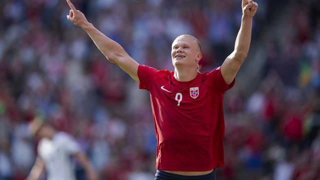 Erling Haaland, celebrando un gol con la selección de Noruega / EFE