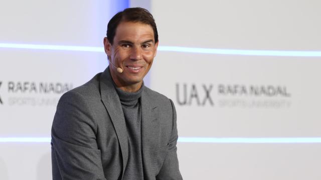 Rafael Nadal asiste a la presentación de la UAX Rafa Nadal Sports University en el Campus de la Universidad Alfonso X el Sabio