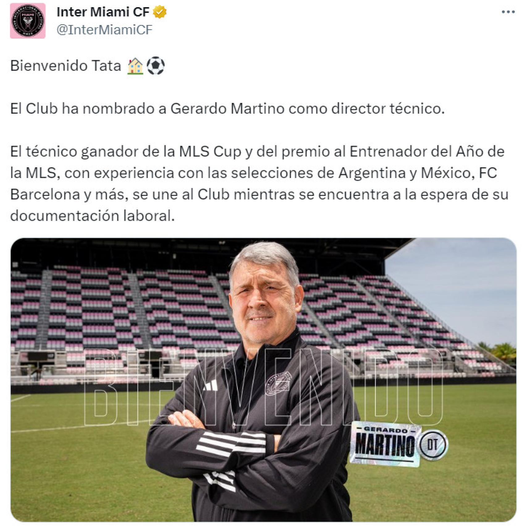 El Tata Martino, nuevo entrenador del Inter Miami