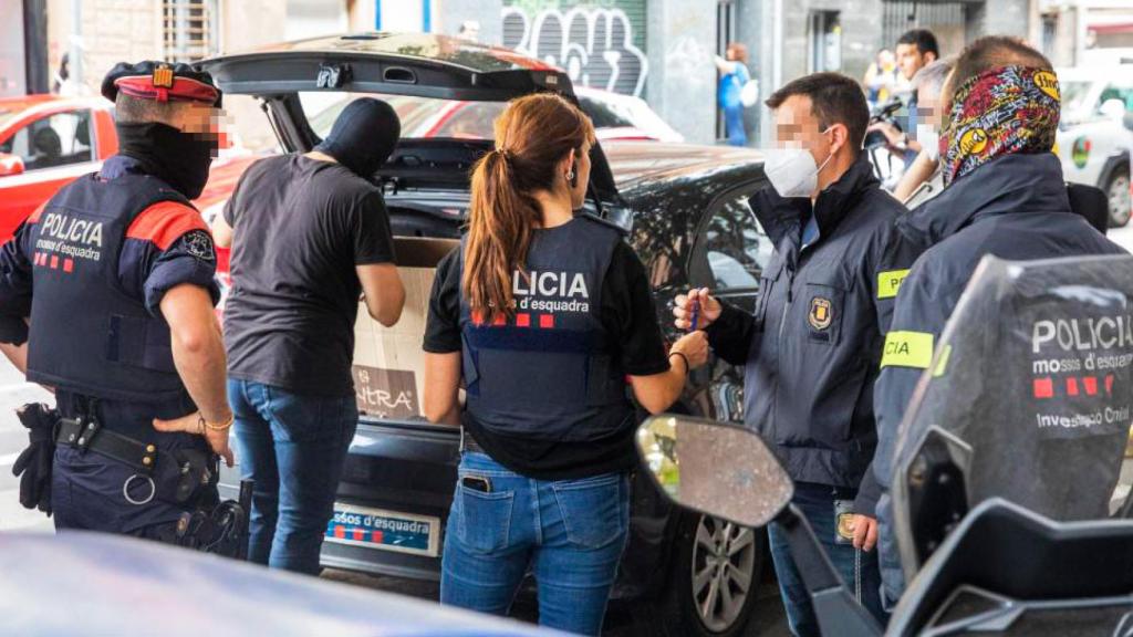 Imagen de la 'Operación Hydra' de Mossos contra los Casuals