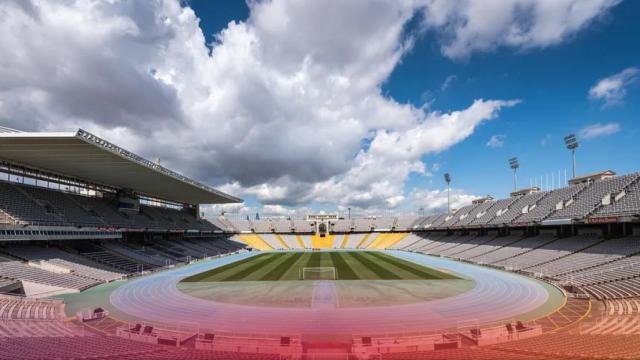 Panorámica del Olímpic Lluís Companys tras acabar la segunda fase de las obras de remodelación