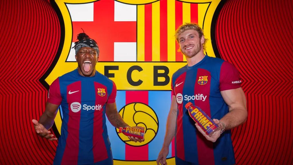 KSI y Logan Paul festejan un acuerdo comercial con el Barça / FCB