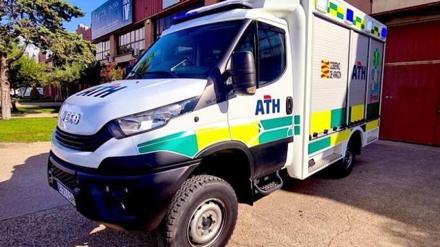 Imagen de un vehículo sanitario de Ambulancias Tenorio en Aragón