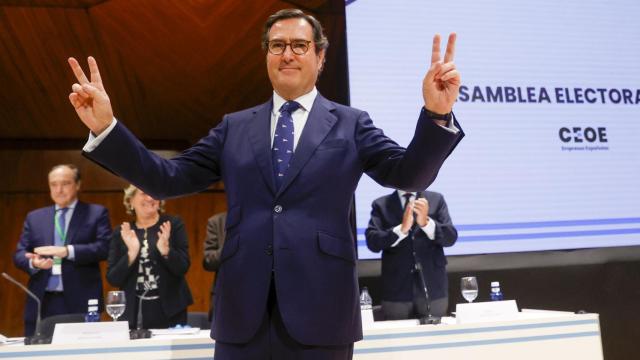 Antonio Garamendi, presidente de la CEOE, al ser reelegido