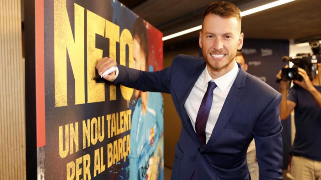 Neto Murara, el día de su presentación como jugador del Barça